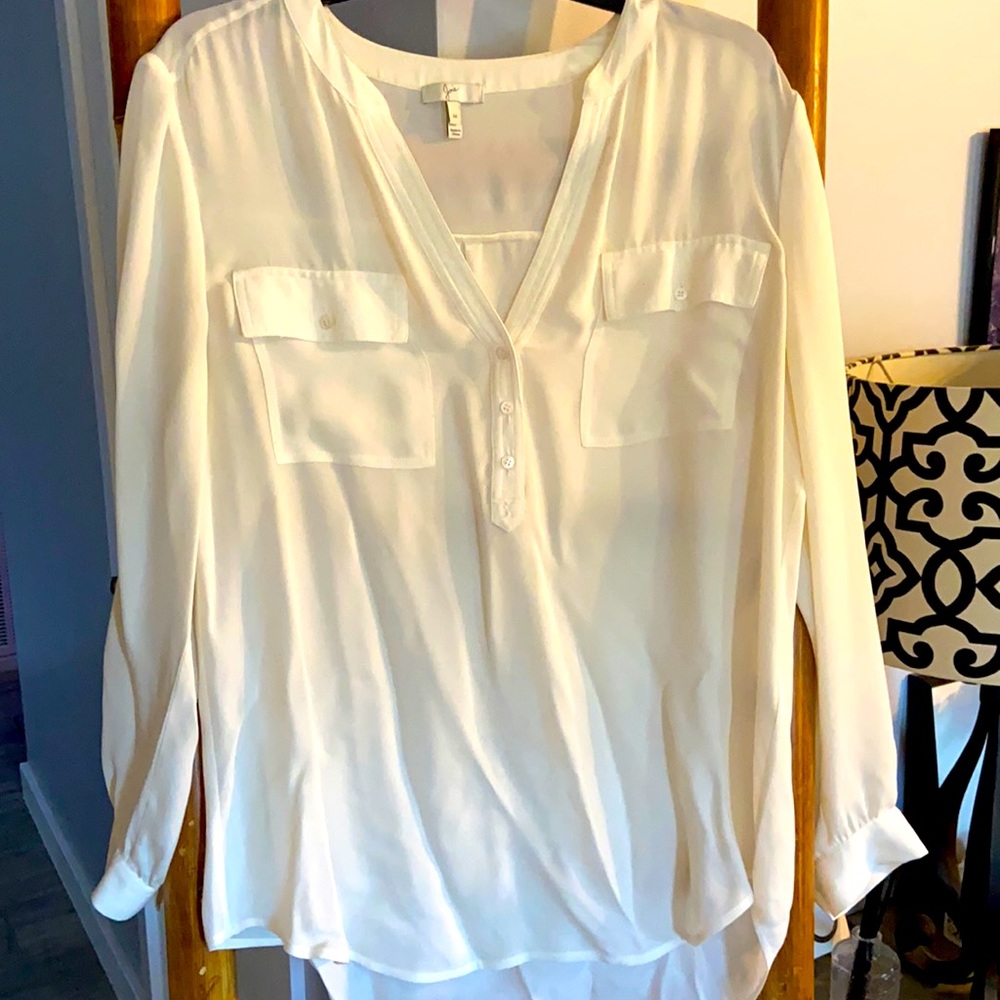 Joie Silk Sheer Blouse SZ Med